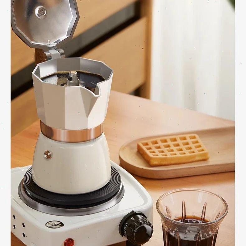 Coffee Equipment Espresso - Yuvarlak Tabanlı Moka Pot Tek Valfli