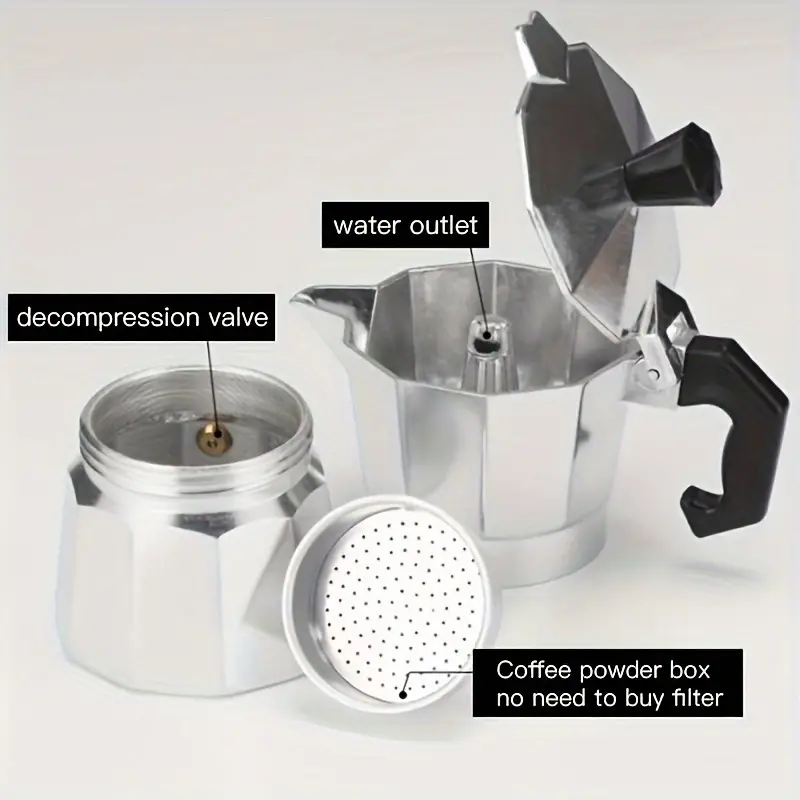 Klasik Alüminyum Moka Pot 50-3 - Coffee Equipment Espresso incelemesi ve fiyatı